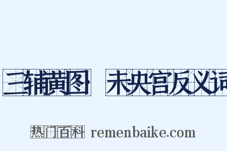 三辅黄图·未央宫反义词是什么意思的图片